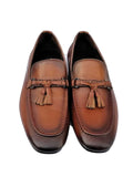 Nabeel & Aqeel Brown Leather Tassles Loafer Shoe men