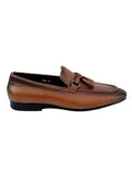Nabeel & Aqeel Brown Leather Tassles Loafer Shoe men