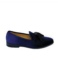 Nabeel & Aqeel Blue Velvet Tassle Loafer Shoe