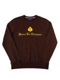 Kings Club Couture Brown Sweatshirt Born To Conquer For Men KCCSS001