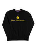 Kings Club Couture Black Sweatshirt Born To Conquer For Men KCCSS003