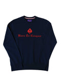 Kings Club Couture Navy Sweatshirt Born To Conquer For Men KCCSS005