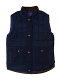 Kings Club Couture Navy Quilted Hunting Jacket For Men KCJVQH02