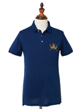 Kings Club Couture Polo Horse Shield Navy Men KCPHS009