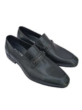 Kenneth Cole Black Leather Loafer Brendon Slip on Shoe KCSHE001
