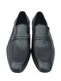Kenneth Cole Black Leather Loafer Brendon Slip on Shoe KCSHE001