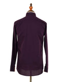Kings Club Couture Shirt Button Down Regular Fit Game of Kings Bordeaux Woven Cotton Blend with Embroidered Logo KCSHG002