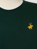 Kings Club Couture T Shirt Crew Nack Green Playing Horse KCTSCH01
