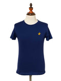 Kings Club Couture T Shirt Crew Nack Navy Playing Horse KCTSCH02