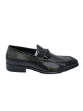 Kenneth Cole Black Leather Loafer Paxon Slip on Shoe KCSHE012