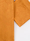 Peiro Butti Tie w Pocket Square Mustard Paisley Print PBTPS002