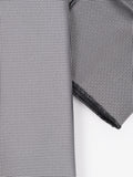 Peiro Butti Tie with Pocket Square Grey Self Weaved PBTPS010