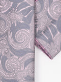 Piero Butti Tie with Pocket Square Pink Paisley Print PBTPS037