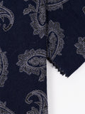 Peiro Butti Tie with Pocket Square Dark Navy Paisley Print PBTPS042