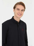 US Polo Assn Men Shirt Regular Fit Black VR046 USPSH272