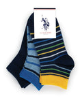 U.S. Polo Assn. Sock Chan 3 Packets Navy For Boys