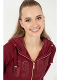 USPA Women Sweatshirt Hoody Zipper  Cherry VR223 USPSS128