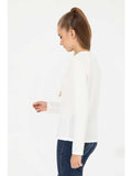 USPA Women Sweatshirt Ecru VR019 USPSS153