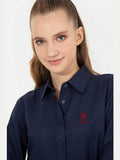 USPA Women Shirt Slim Navy VR033 USSHW034