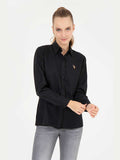 USPA Women Shirt Slim Black VR046 USSHW035