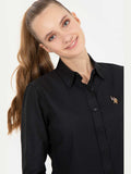 USPA Women Shirt Slim Black VR046 USSHW035