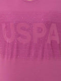 U.S. Polo Assn. Women T-Shirt Round Neck C Violet VR037 USTSW021