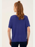 USPA Women T-Shirt Round Neck Royal Blue VR212 USTSW032