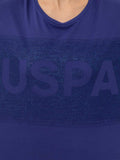 USPA Women T-Shirt Round Neck Royal Blue VR212 USTSW032