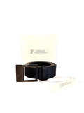 Versace Collection Black Texture Leather Belt VEBE0015