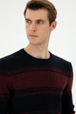 USPA Men Jumper R/Neck Bordeaux VR014 USPJR382 US POLO ASSN.