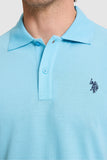 USPA Men Polo Shirt SCH Aqua VR007 USPOM338 US Polo Assn.