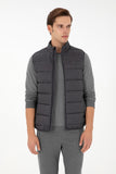 USPA Men Jacket Vest Quilted S/L Anthracite VR06 USPJK152 US POLO ASSN.