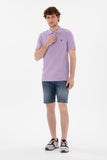 USPA Polo Shirt Men Lilac VR034  USPOM297 Single Color Horse US Polo Assn.