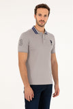 USPA Polo Shirt Men Dark Grey VR080 USPOM223 Big Pony Logo Number 3 US Polo Assn.