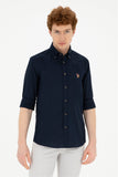 US Polo Assn. Men Shirt Slim Full Sleeve Navy VR033 USPSH326 USPA