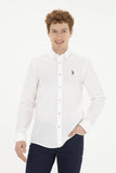 US Polo Assn. Men Shirt Slim Full Sleeve White VR013 USPSH344 USPA