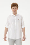 US Polo Assn. White Men Shirt VR013 USPSH319 USPA