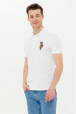 US Polo Assn. White Men Polo Shirt Multi Color Horse VR013 USPOM179 USPA