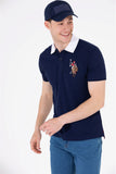 US Polo Assn. Navy Men Polo Shirt Multi Color Horse Navy VR033 USPOM180 USPA