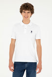 USPA Polo Shirt Men White VR013 USPOM259 USPA LOGO US POLO ASSN.