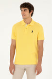 USPA Polo Shirt Men Yellow VR044 USPOM245 USPA LOGO US POLO ASSN.