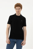 USPA Polo Shirt Men Black VR046 USPOM230 USPA LOGO US Polo Assn.