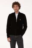 USPA Men Cardigan Zipper Black VR046 USPCN082 US POLO ASSN.