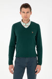 USPA Men Jumper V/Neck Green VR054 USPJR374 US POLO ASSN.