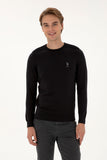 USPA Men Jumper R/Neck Black VR046 USPJR384 US POLO ASSN.