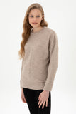 USPA Women Jumper V/Neck Stone Melange VR225 USPJR410 US POLO ASSN.