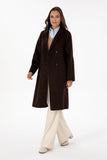 USPA Women Wool Coat F/S Dark Brown VR084 USPJK177 US POLO ASSN.