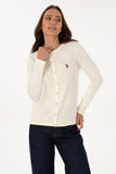 USPA Women Cardigan Buttons Pearl VR256 USPCN080 US POLO ASSN.