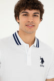 USPA Men Polo Shirt USPA Big Logo White VR013 USPOM269 US POLO ASSN.