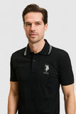 USPA Men Polo Shirt BP#3 USPA Black VR046 USPOM351 US Polo Assn.